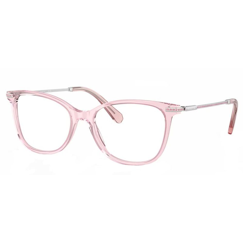 Swarovski SK 2010 3001 Transparent Rose Metal Square Eyeglasses 52mm